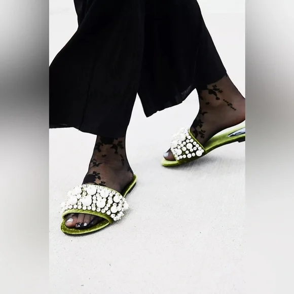 NWT Pixie Pearl Slide Sandals - Picture 4 of 5